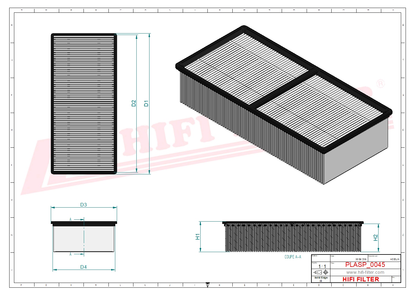 Filtre à Air HIFI FILTER ASP 000402AG011 - Compatible Kärcher, Hilti, Pour Aspirateurs Professionnels