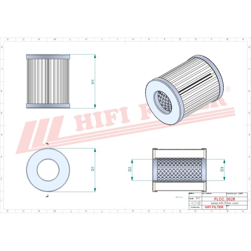 FUEL FILTER SN 25055 technical sheet