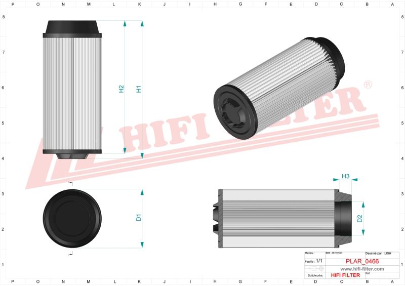 Fiche technique FILTRE A AIR SA 17100