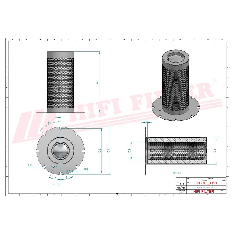 AIR/OIL SEPARATOR OE 3023 technical sheet