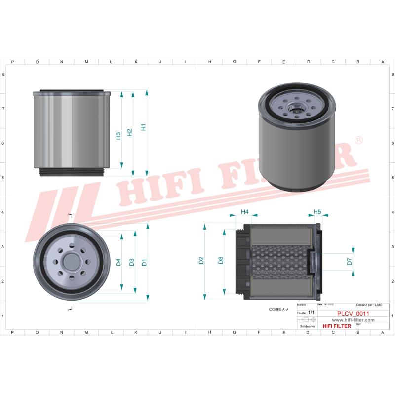 Karta techniczna FILTR PALIWA SN 40525