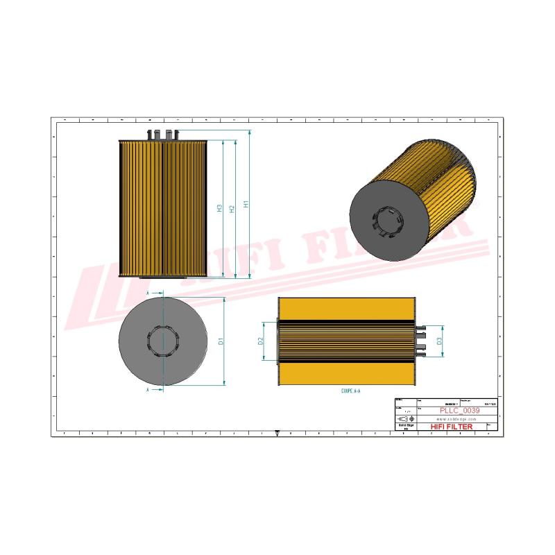 OIL FILTER SO 7055 technical sheet