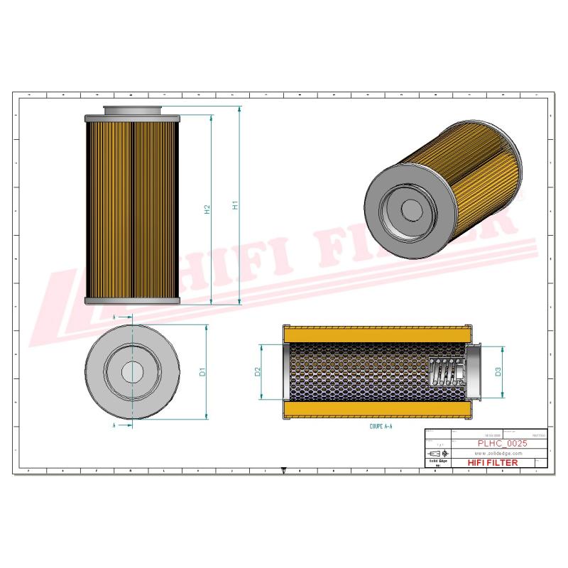 HYDRAULIC FILTER SH 50715 technical sheet