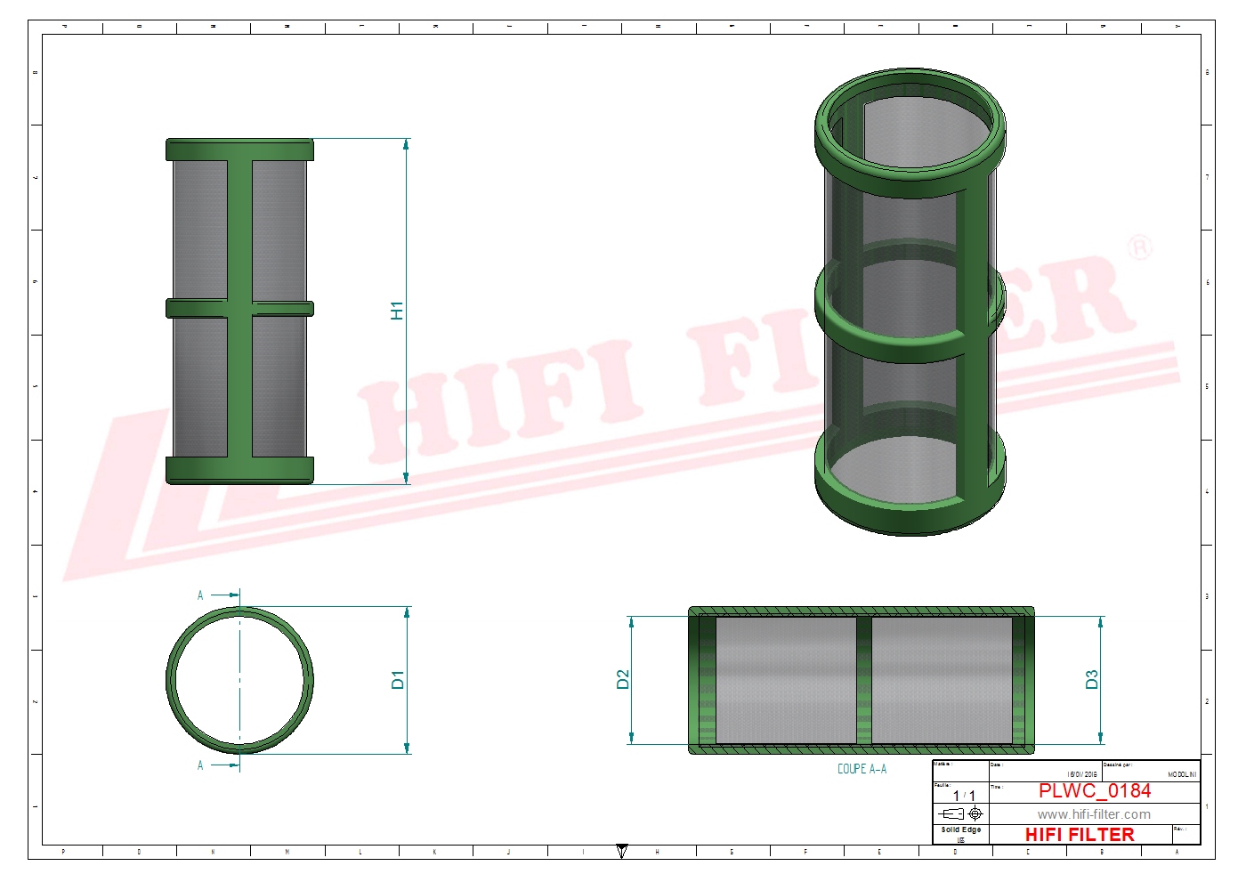 Schema tecnico Filtro Per Liquidi 719758 per trattori e macchine agricole