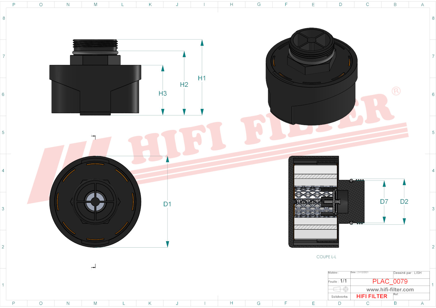 Schema tecnico Filtro Di Aerazione 1006763262 per trattori e macchine agricole