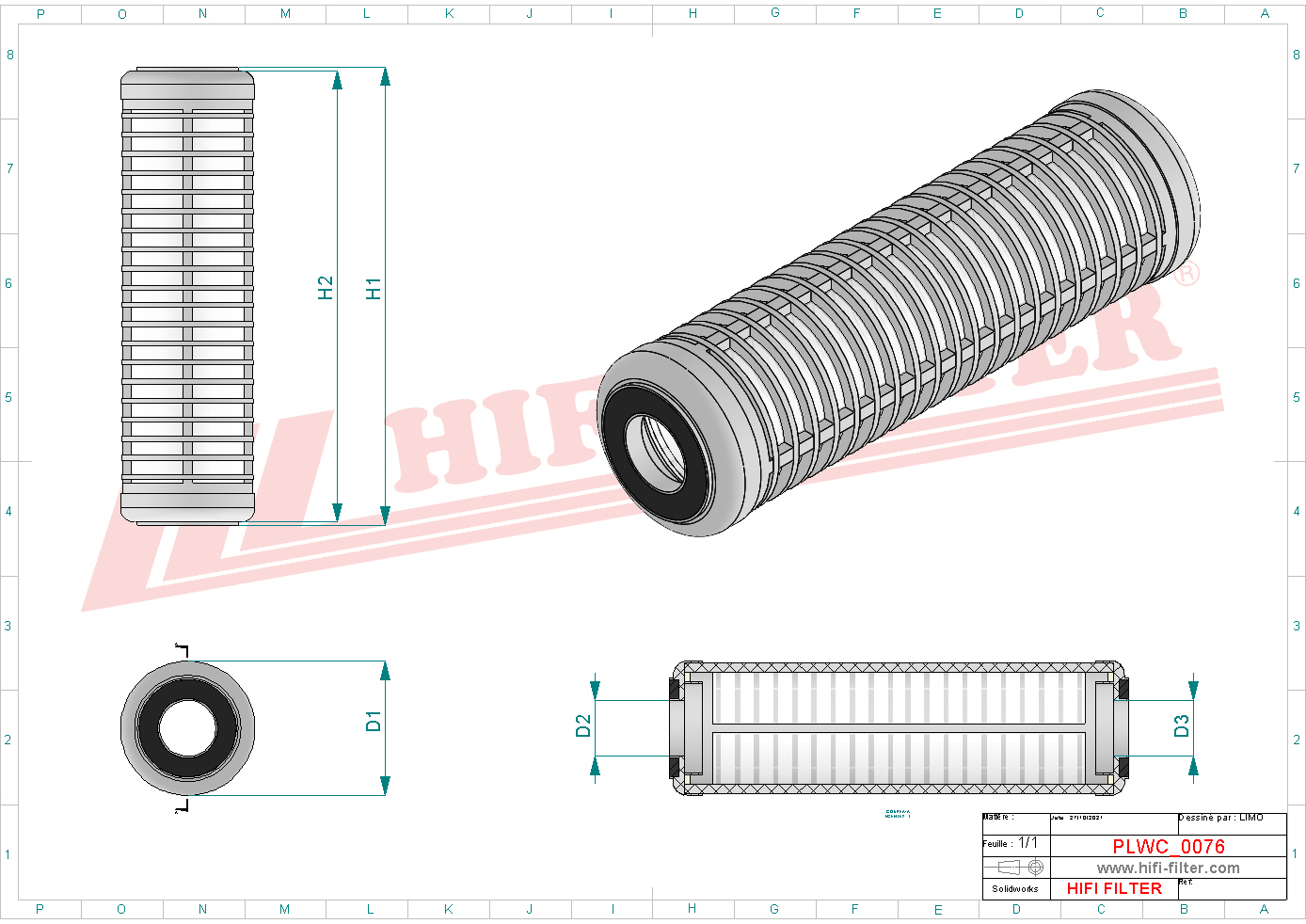 Schema tecnico Filtro Per Liquidi per trattori e macchine agricole