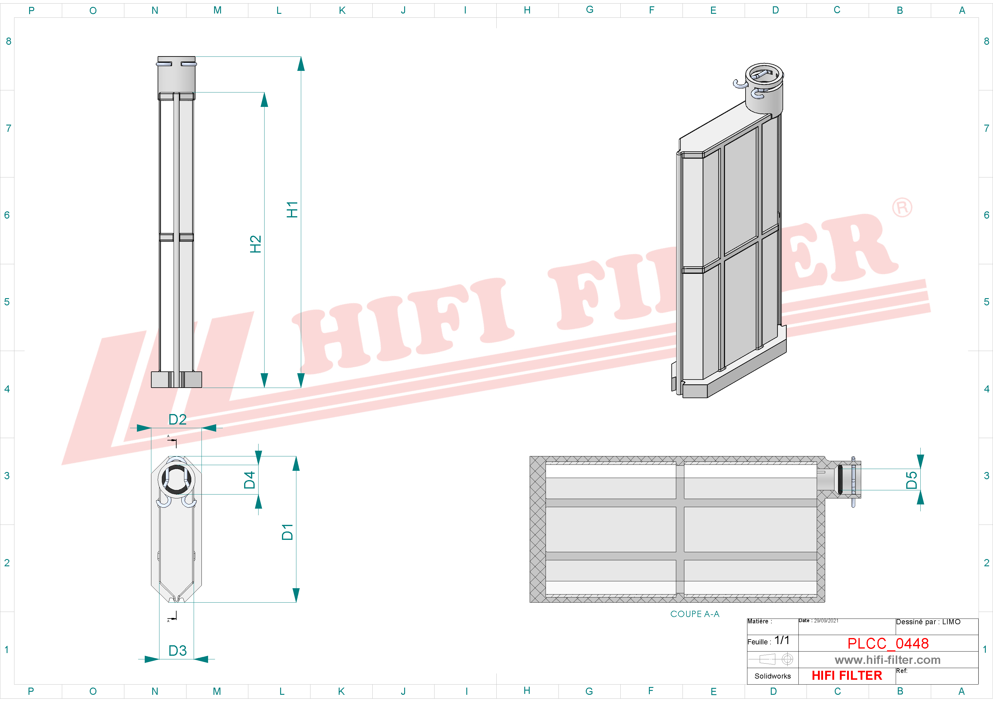 Schema tecnico Filtro Urea 7005985 per trattori e macchine agricole
