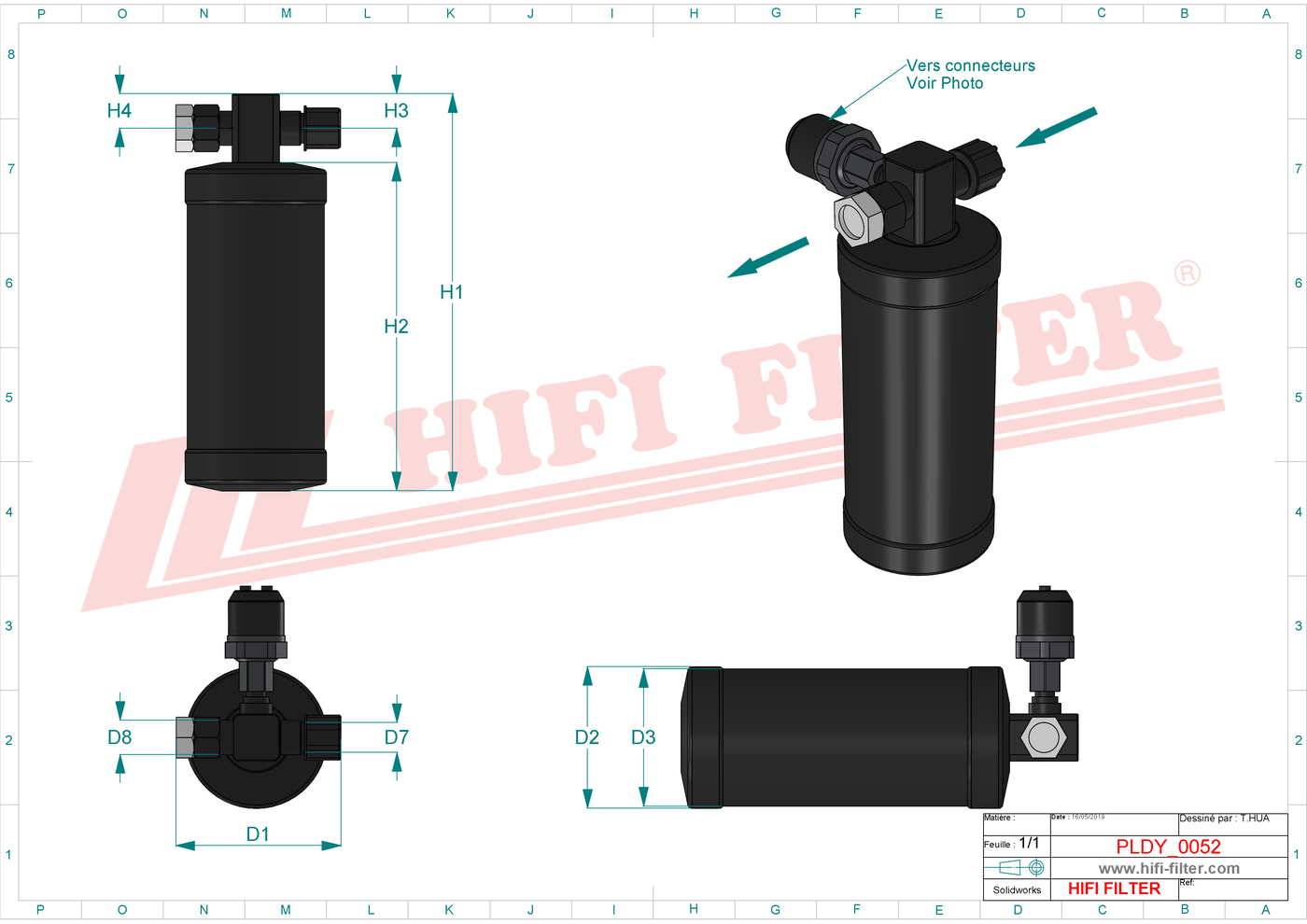 Schema tecnico Filtro carburante