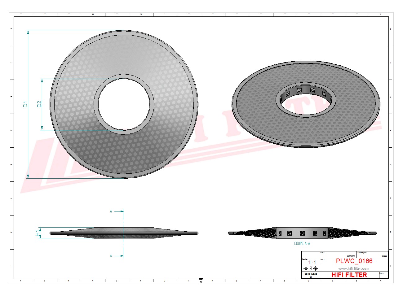 Schema tecnico Filtro Per Liquidi FS2-16-40SM-013 per trattori e macchine agricole