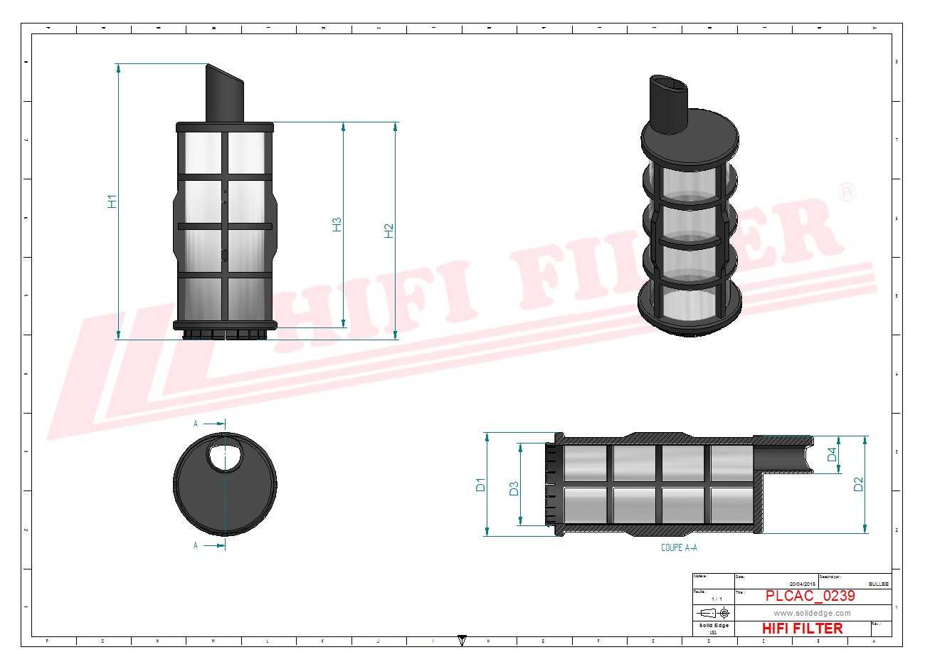 Schema tecnico Prefiltro 0019961310 per trattori e macchine agricole