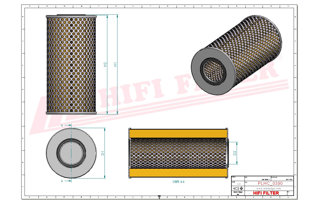 Schema tecnico Filtro idraulico 30.41 per trattori e macchine agricole
