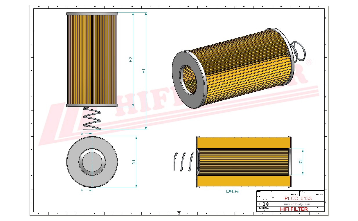 Schema tecnico Prefiltro aria