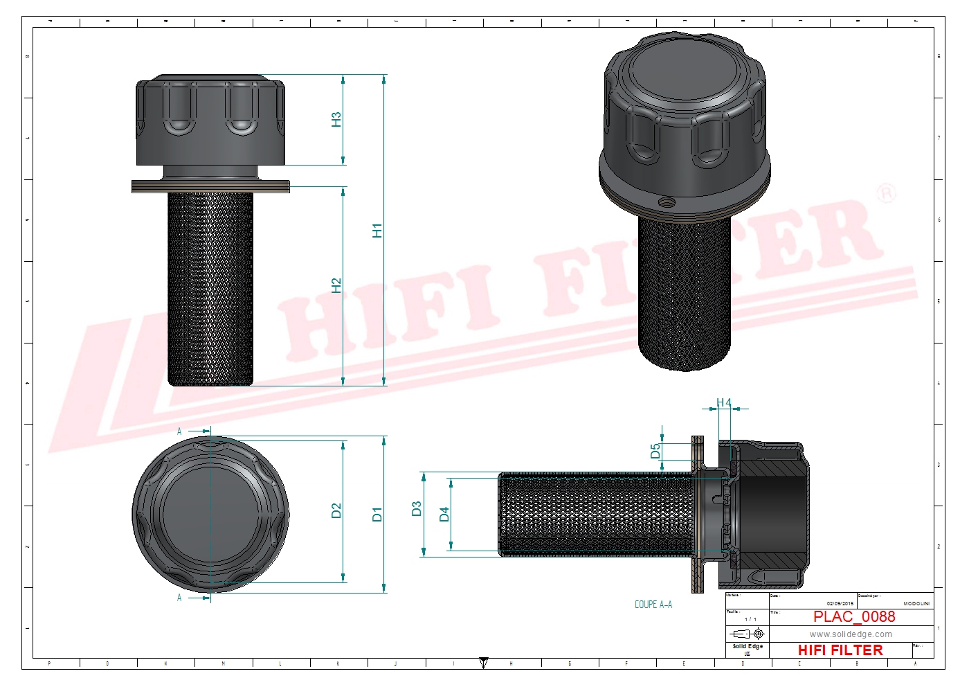 Schema tecnico Tappo Di Serbatoio AB1380-40 per trattori e macchine agricole