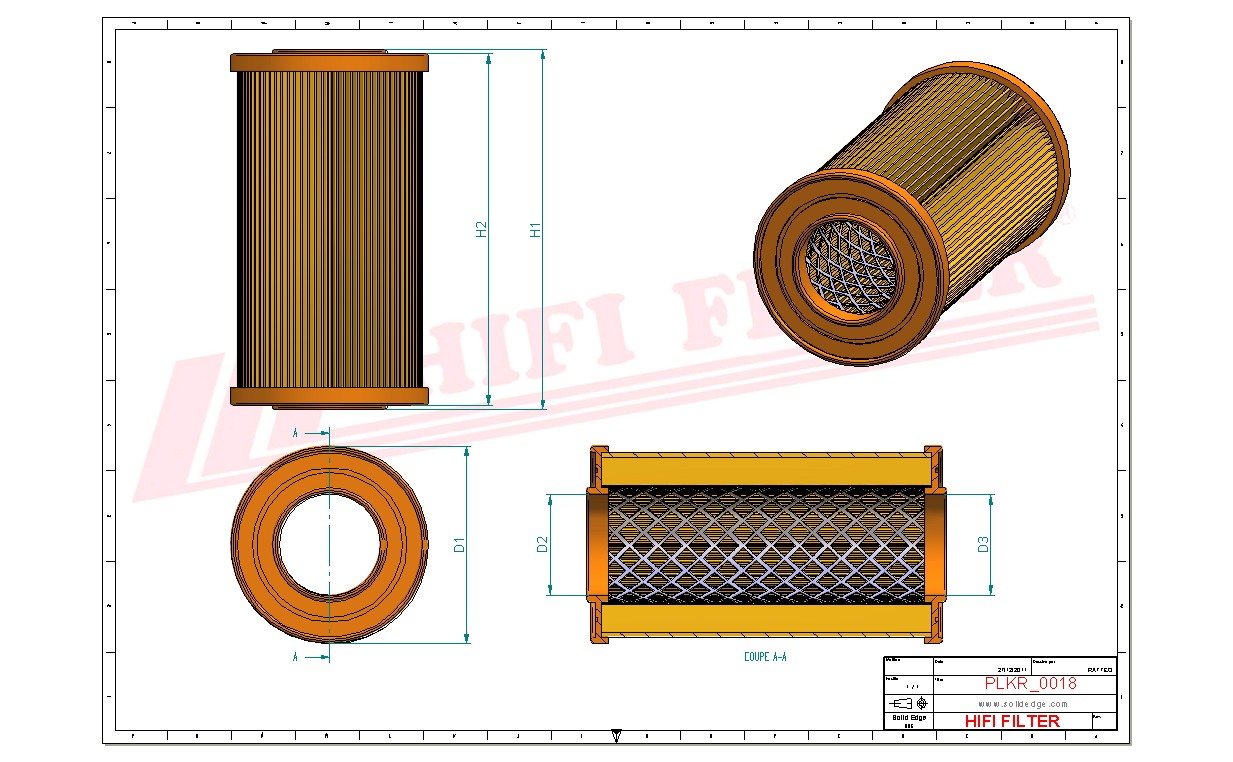 Schema tecnico Filtro abitacolo