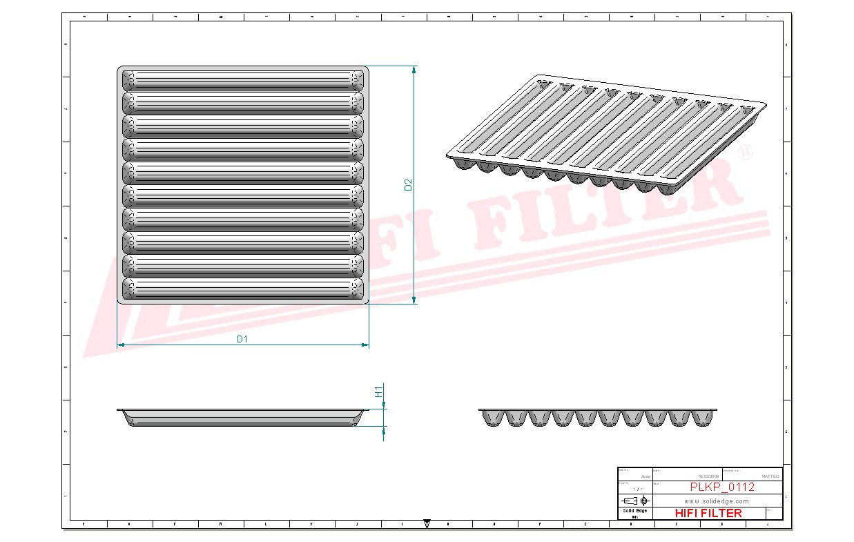 Schema tecnico Filtro abitacolo