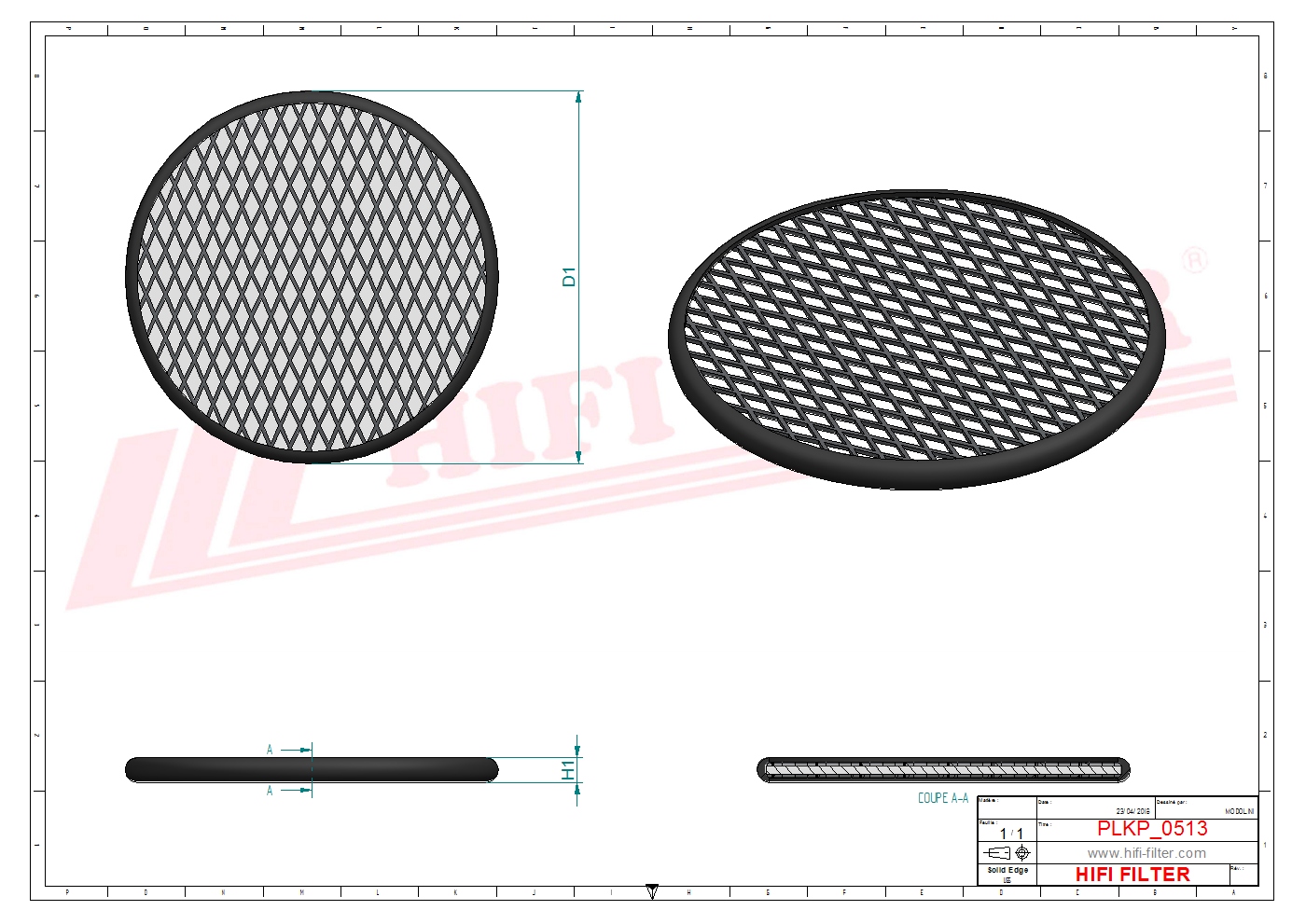 Schema tecnico Filtro abitacolo