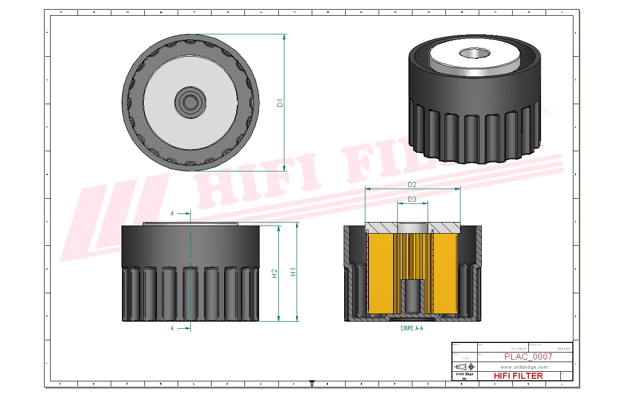 Schema tecnico Filtro Di Aerazione 1200090662 per trattori e macchine agricole