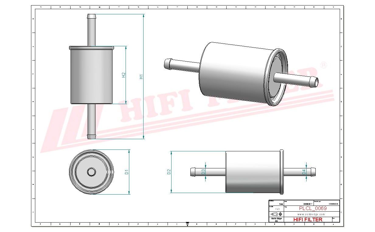 Schema tecnico Filtro Benzina 006890160 per trattori e macchine agricole