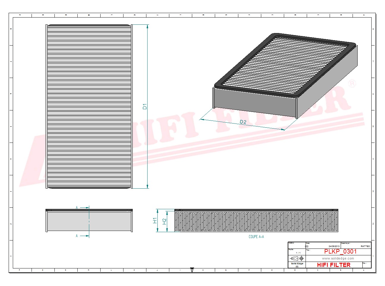Schema tecnico Filtro abitacolo 7020697 per trattori e macchine agricole
