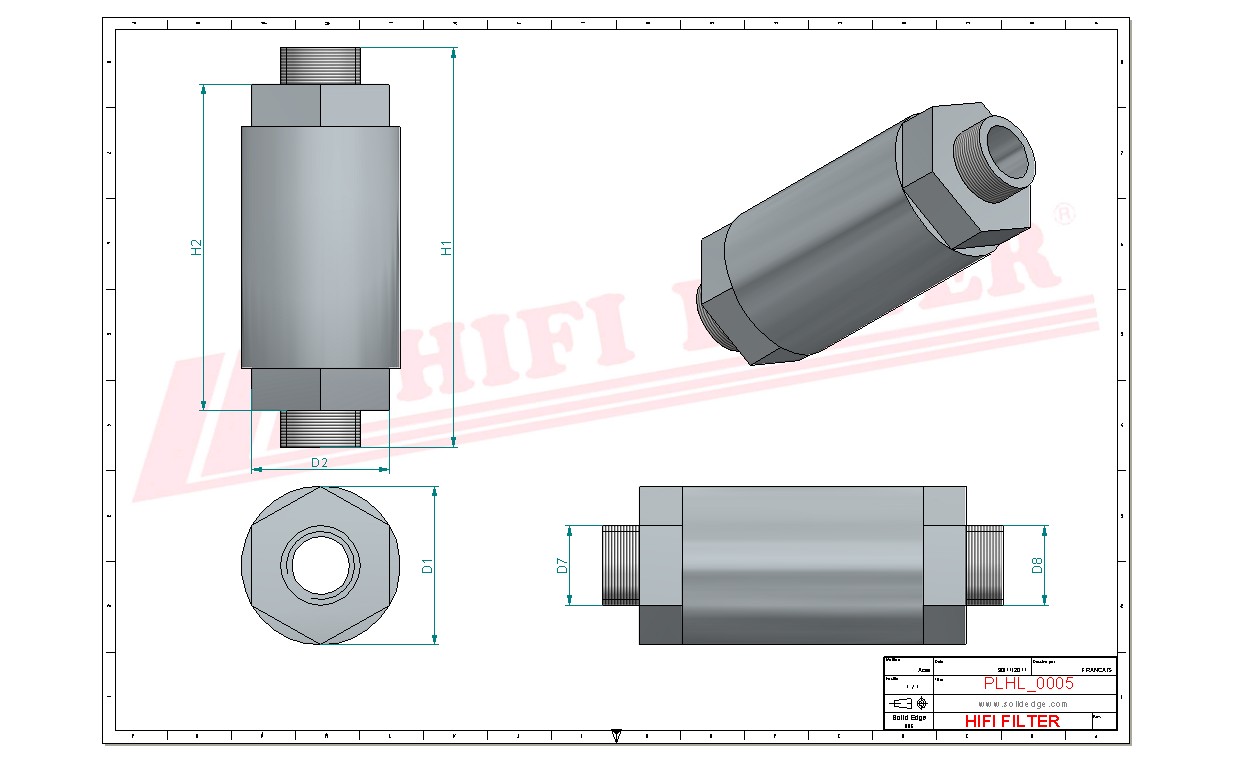 Schema tecnico Filtro idraulico 1006763452 per trattori e macchine agricole