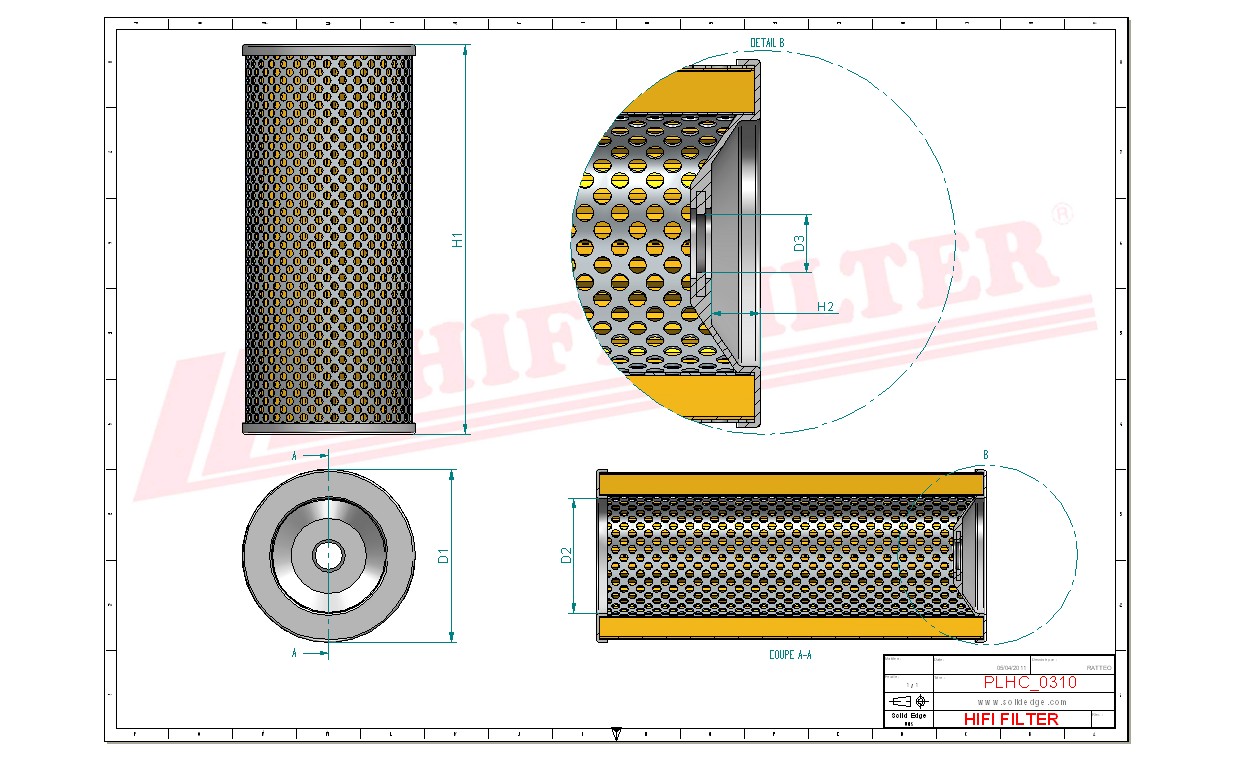 Schema tecnico Filtro idraulico 56006066 per trattori e macchine agricole