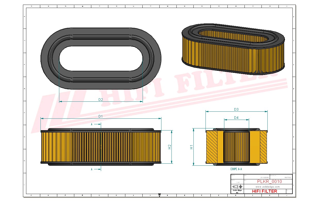 Schema tecnico Filtro abitacolo