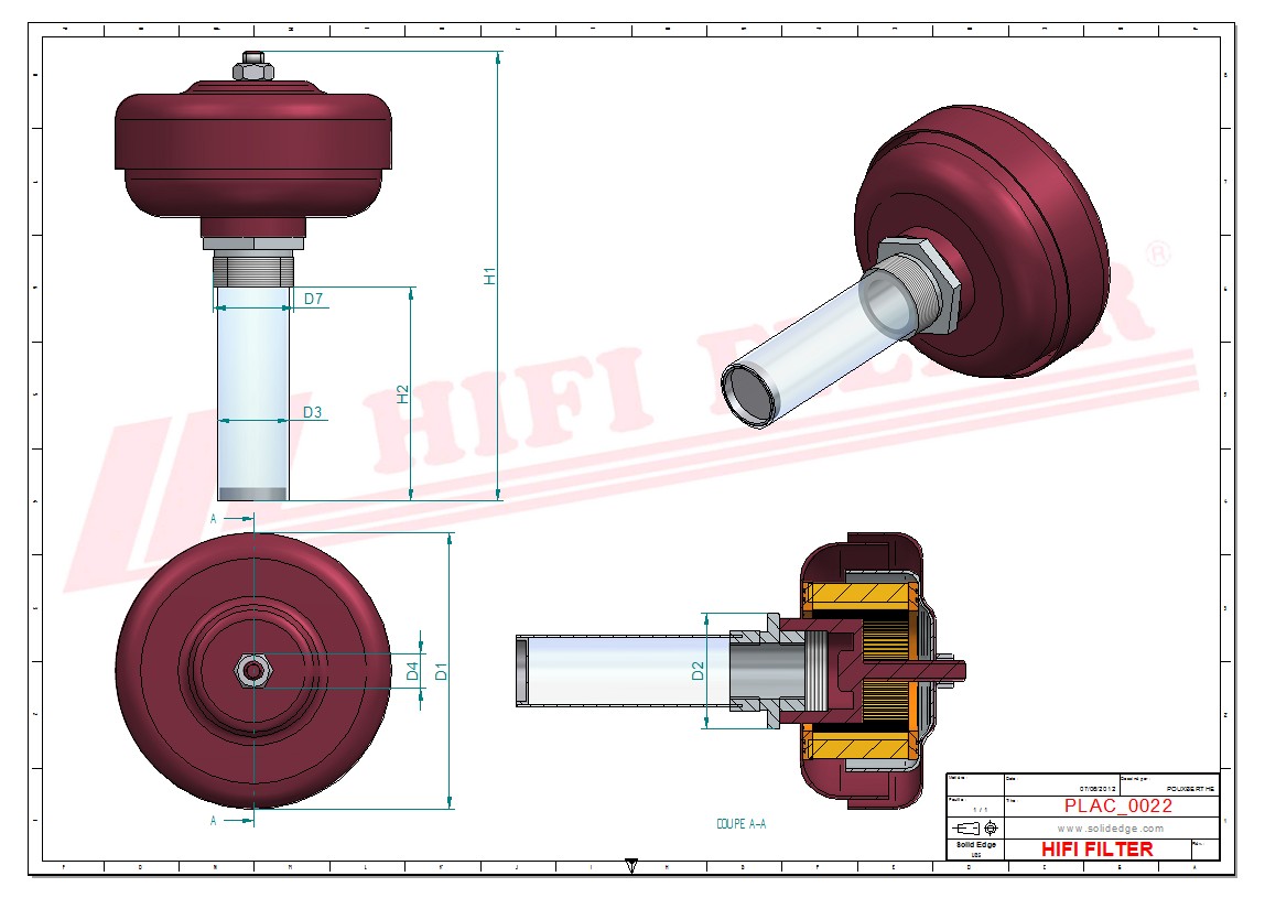Schema tecnico Tappo Di Serbatoio ELFP5G10W2.0 per trattori e macchine agricole