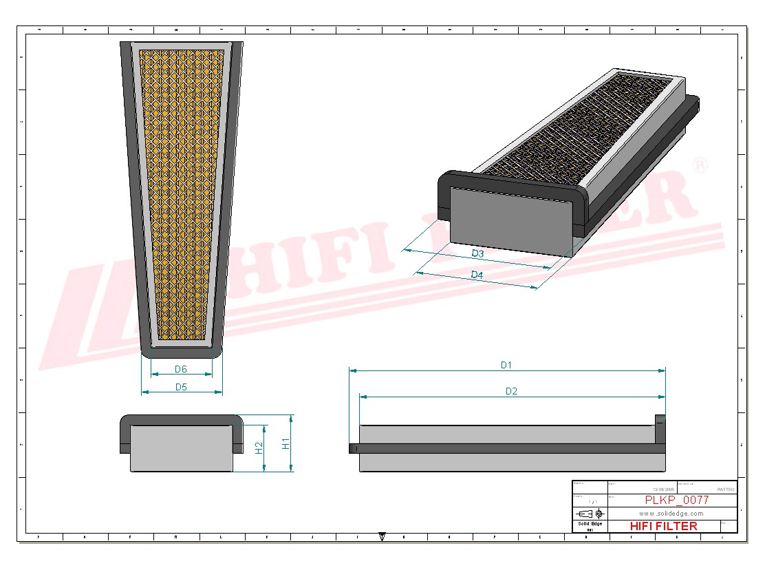 Schema tecnico Filtro abitacolo