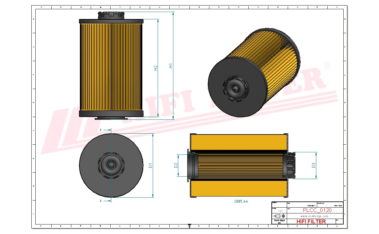 Schema tecnico Filtro carburante CE1397 ME per trattori e macchine agricole