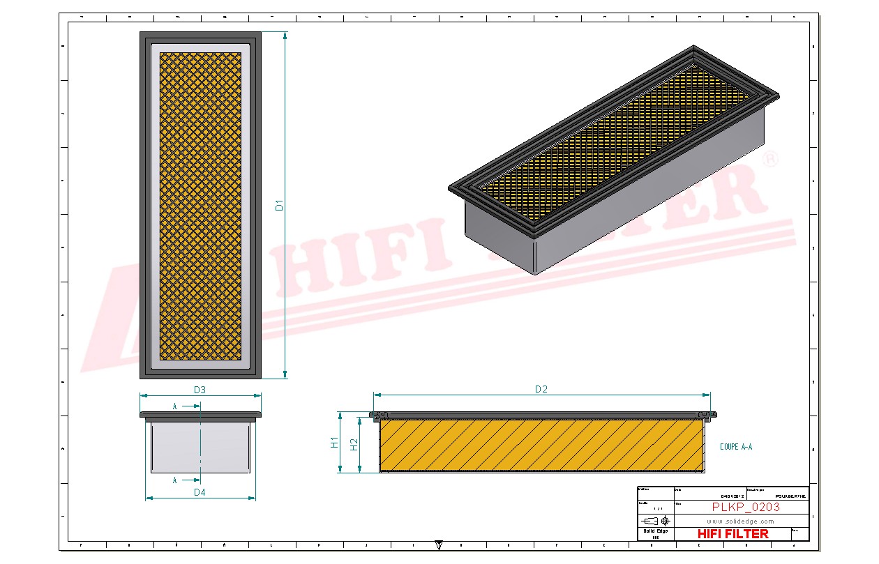 Schema tecnico Filtro abitacolo 3683541 M92 per trattori e macchine agricole