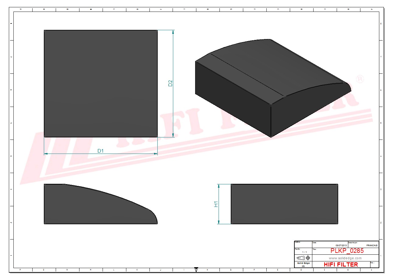 Schema tecnico Filtro abitacolo