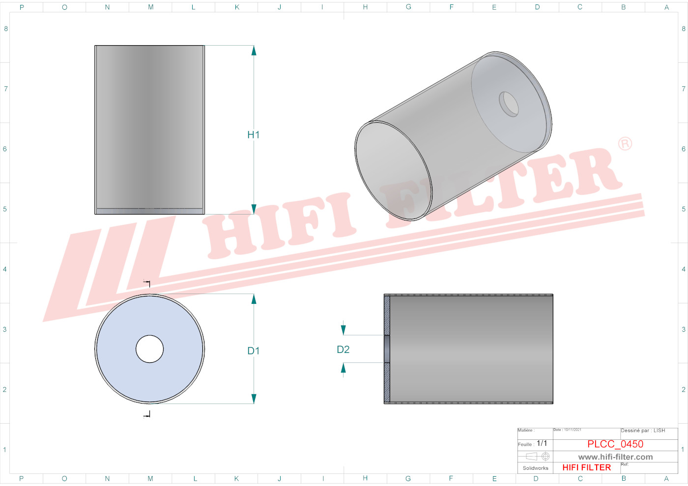Schema tecnico Filtro carburante 32/914203 per trattori e macchine agricole