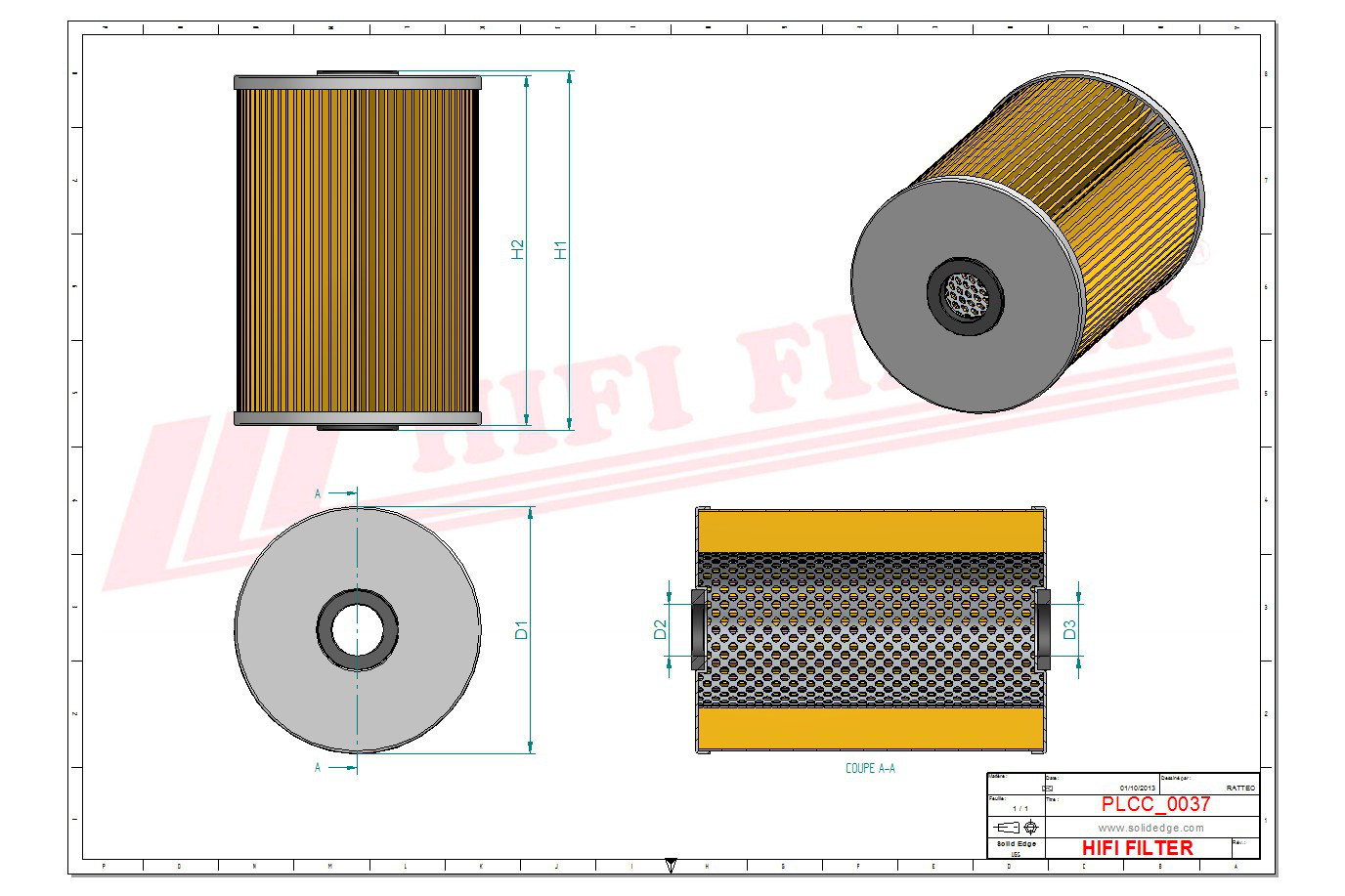 Schema tecnico Filtro carburante 422123 per trattori e macchine agricole