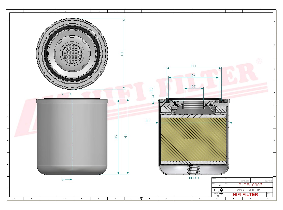 Schema tecnico Filtro Disidratatore 0004290897 per trattori e macchine agricole