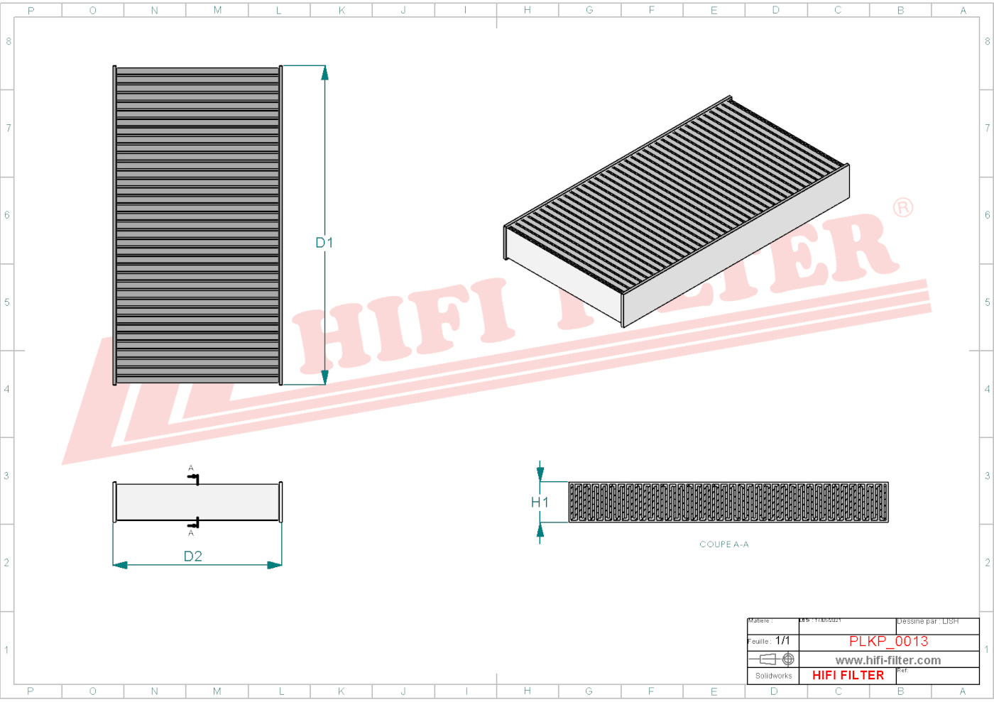 Schema tecnico Filtro abitacolo 0075180 per trattori e macchine agricole