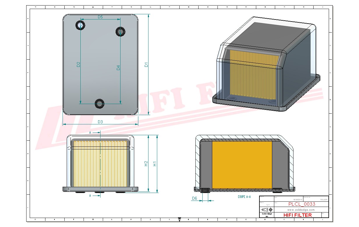 Schema tecnico Filtro carburante 149-1260 per trattori e macchine agricole
