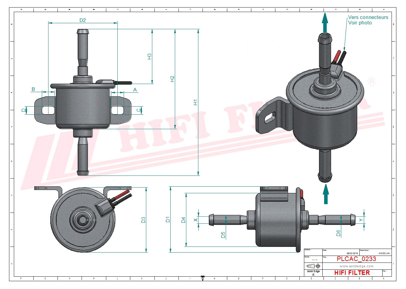Schema tecnico Pompa Trasferimento Gasolio 12V 1G639-5203-0 per trattori e macchine agricole