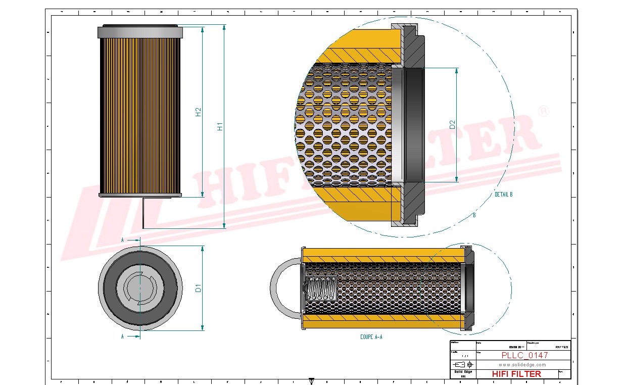 Schema tecnico Filtro olio 1005229269 per trattori e macchine agricole