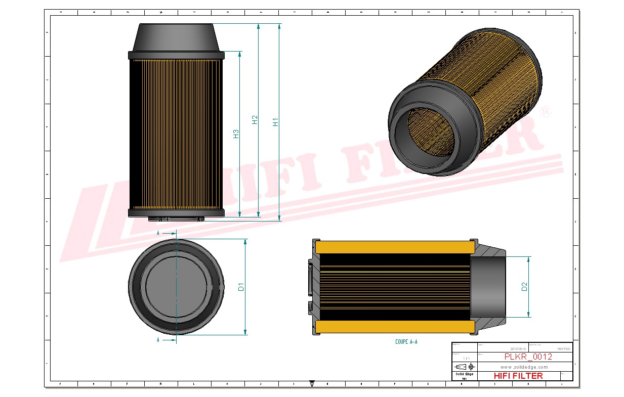 Schema tecnico Filtro abitacolo