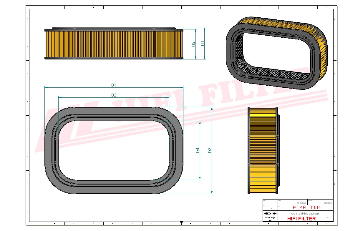 Schema tecnico Filtro abitacolo