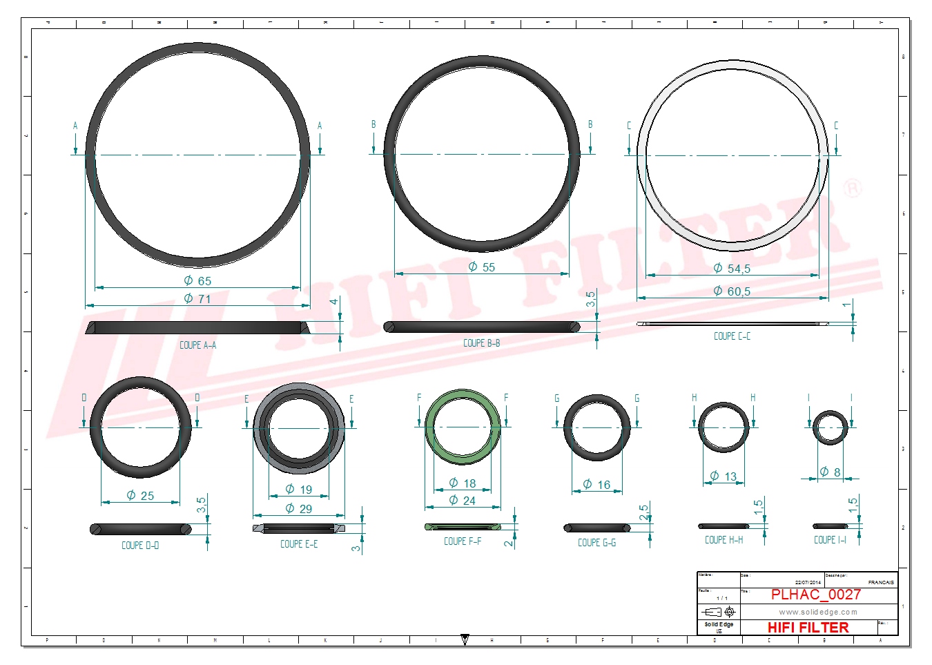 Schema tecnico Kit Guarnizioni 004-00333 per trattori e macchine agricole