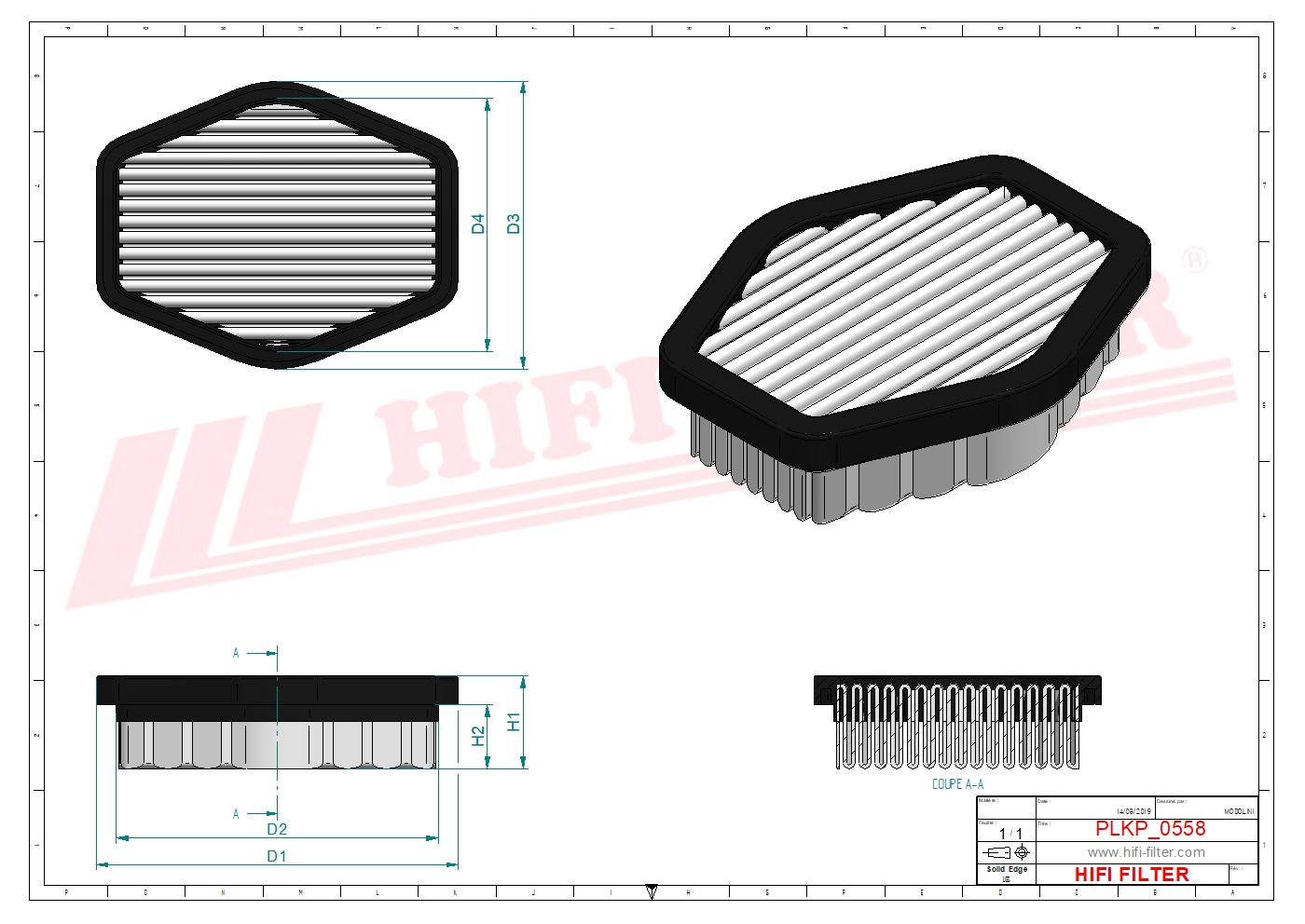 Schema tecnico Filtro abitacolo
