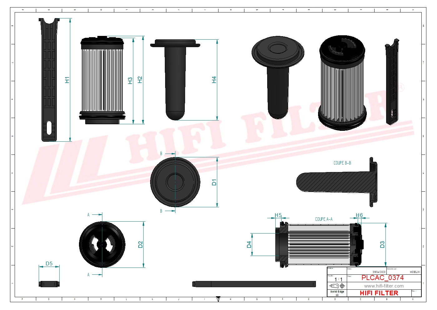Schema tecnico Filtro Urea 0011624380 per trattori e macchine agricole