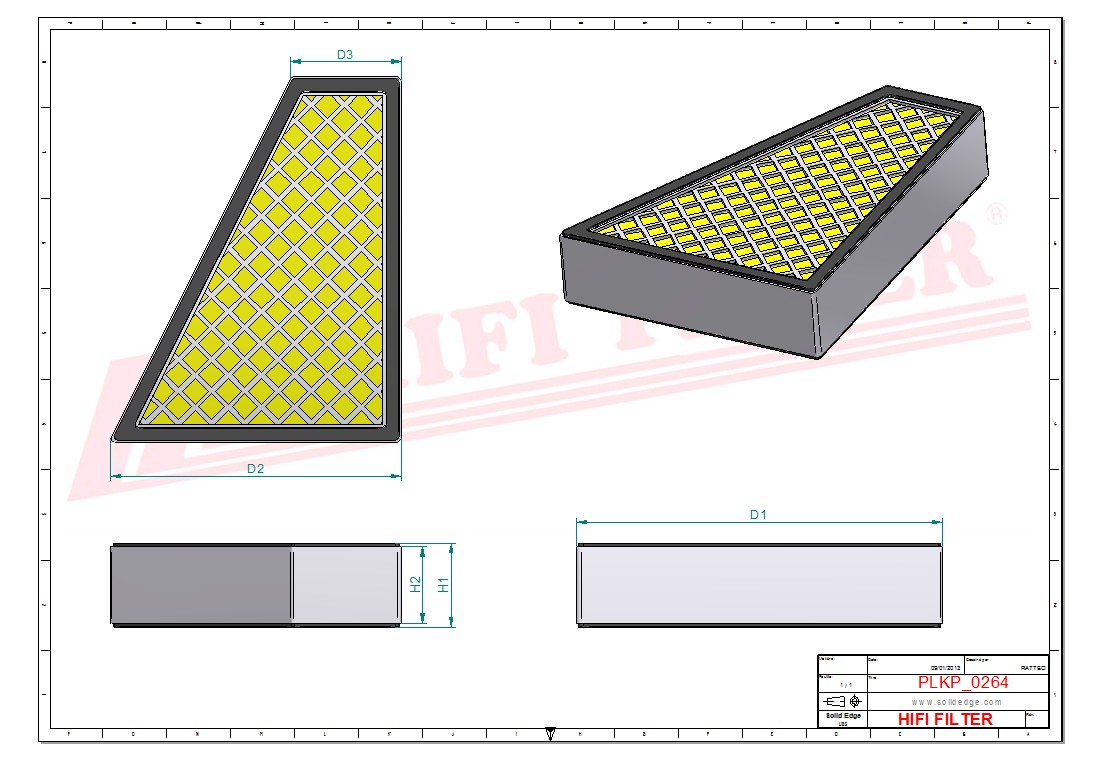 Schema tecnico Filtro abitacolo