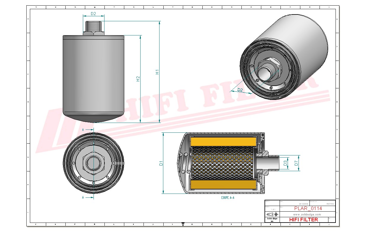Schema tecnico Filtro Di Aerazione 790000328 per trattori e macchine agricole