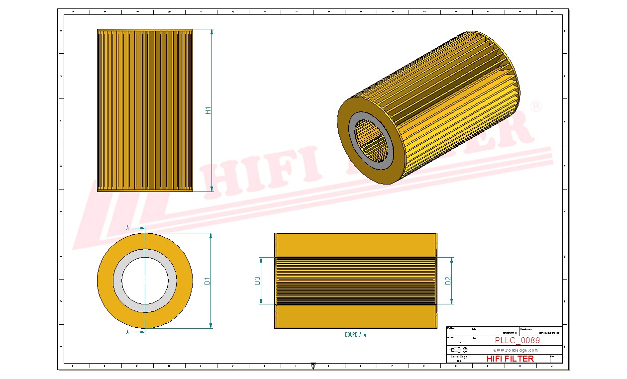 Schema tecnico Filtro olio CE0144 EX per trattori e macchine agricole