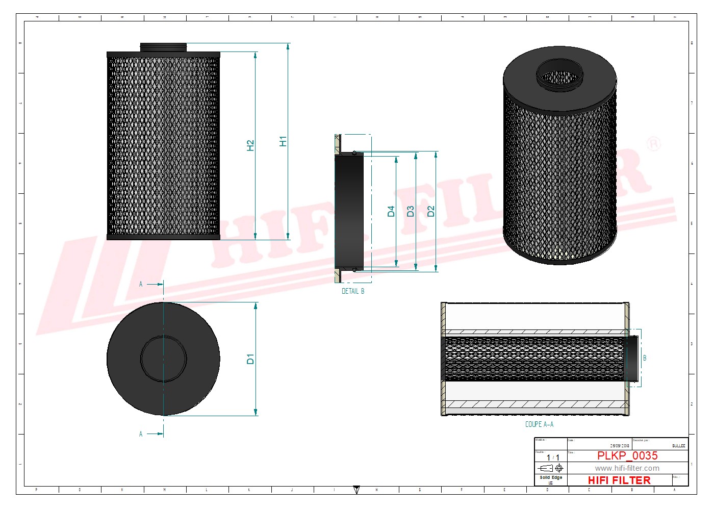 Schema tecnico Filtro abitacolo 3332112 per trattori e macchine agricole