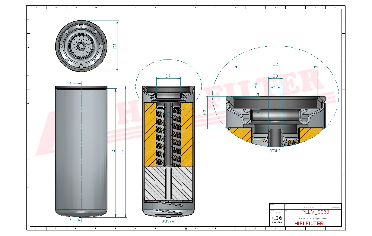 Schema tecnico Filtro olio 122-0828 per trattori e macchine agricole
