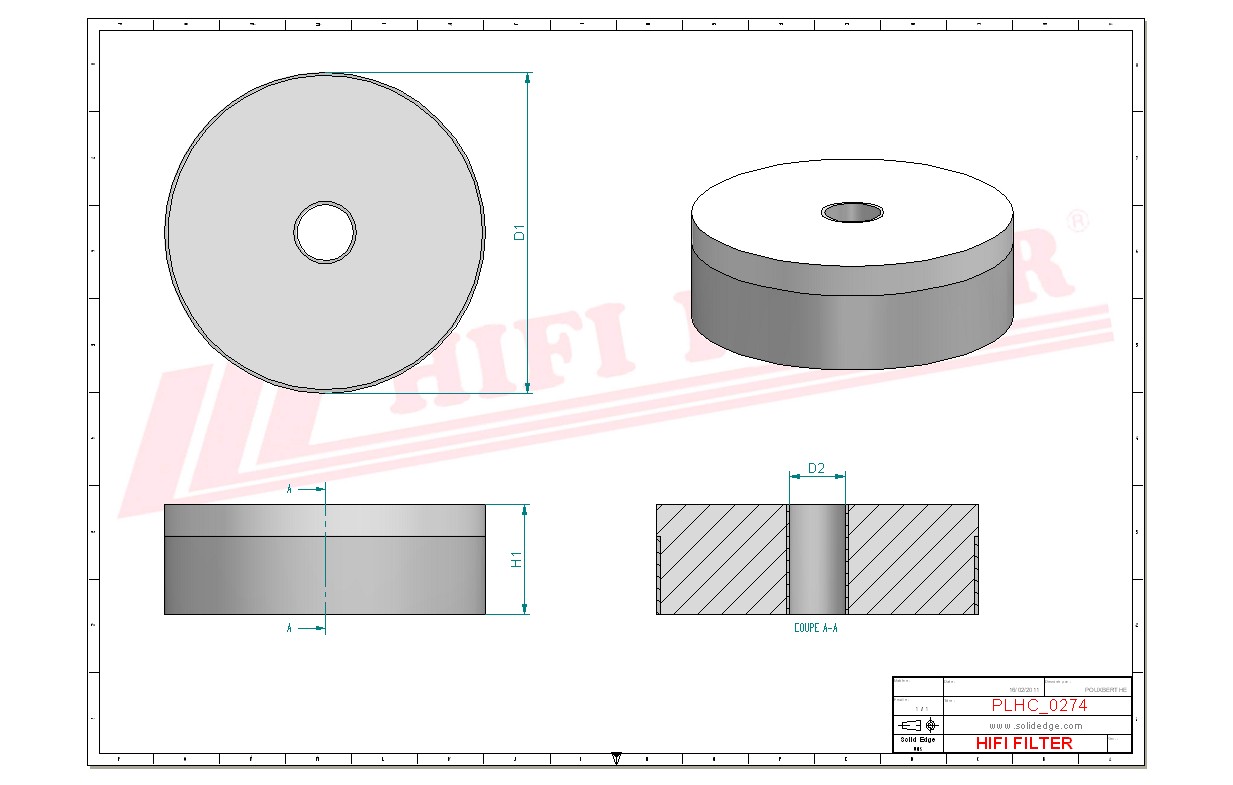 Schema tecnico Filtro idraulico 9223160007 per trattori e macchine agricole