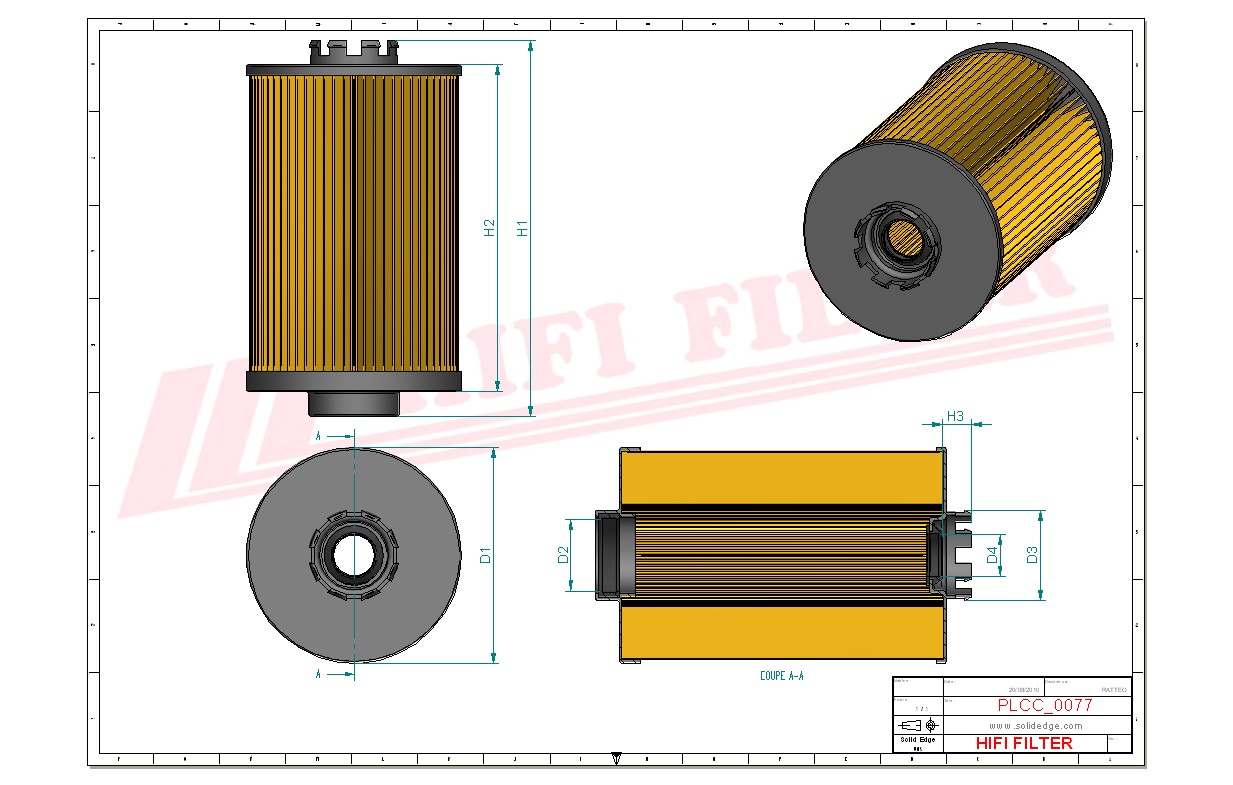 Schema tecnico Filtro carburante 0019840720 per trattori e macchine agricole